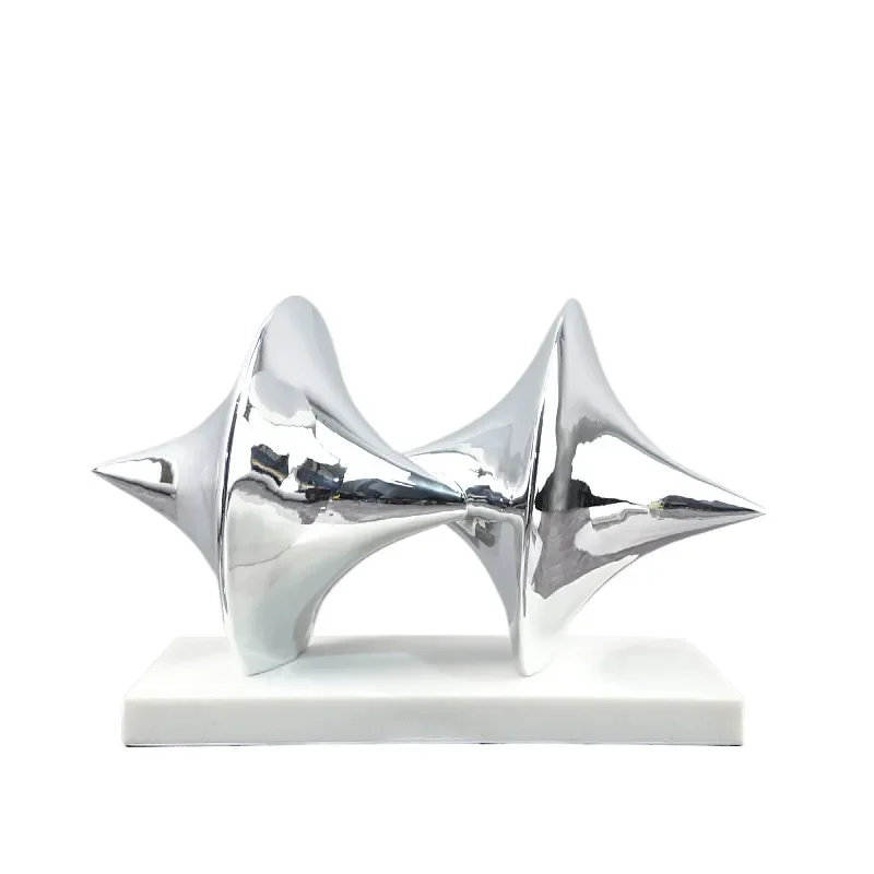 Nordic Creative Resin Electroplating Geometric Gyroscope Art Decorative Ornament for Living Room Hotel TV Cabinet Home