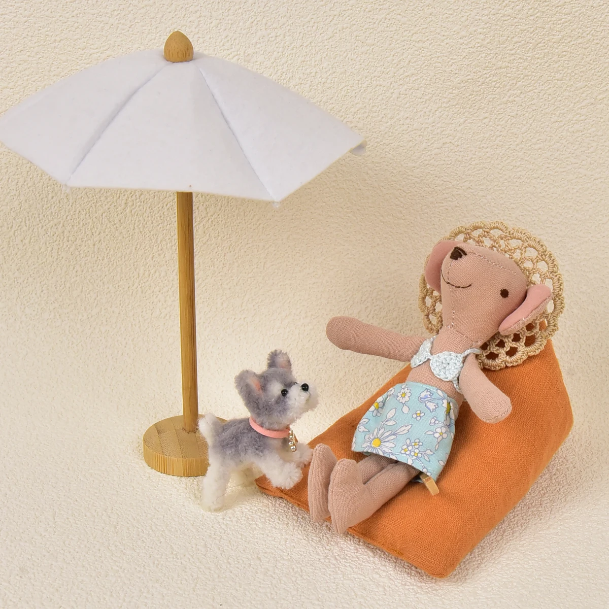 H -13 cm Spielhaus-Puppen-Strandhose, Bikini-Maus, geeignet für Bjd Ob11 Puppenhaus-Ornamente, geeignet für Kindertagsgeschenke, Geburtstagsgeschenke