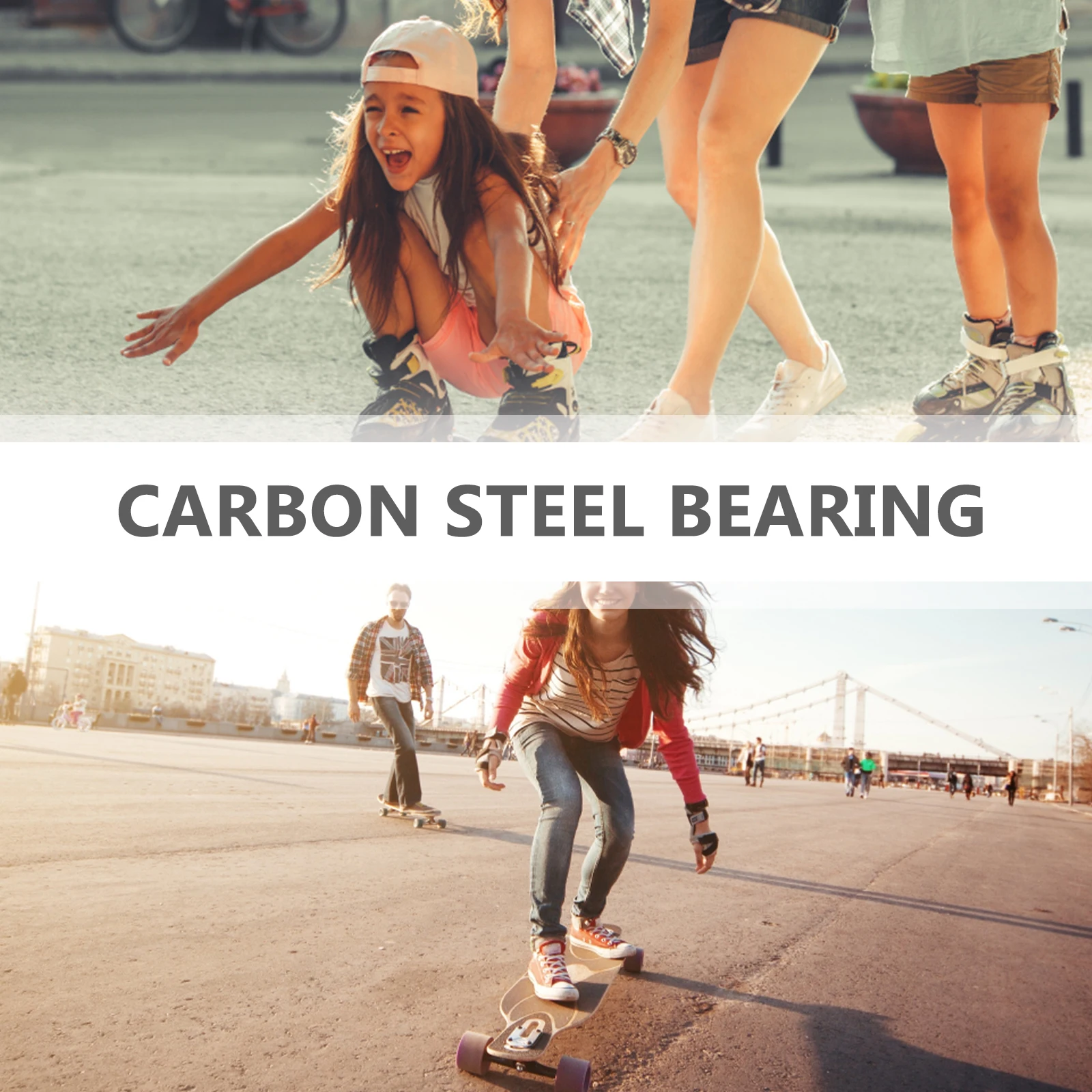 

10Pcs Carbon Steel Bearings High Load Capacity 608Zz for Skateboard Longboard Scooter Sealed Wheel Bearing Skating Wheel