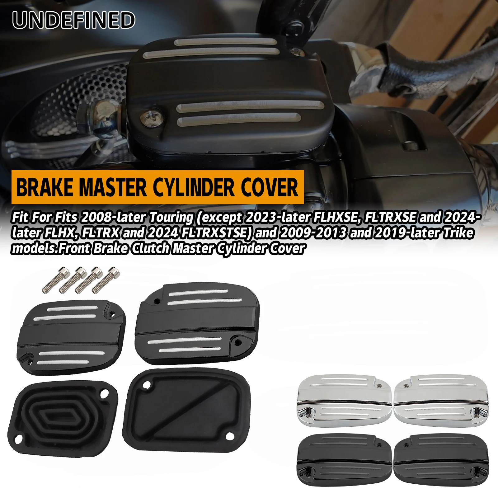Front Brake Clutch Master Cylinder Cover For Harley Touring 2008-Later And Trike 2009-2013 2019-Later