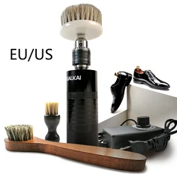 Professional Adjustable Speed Electric Shoe Polisher Shine Leather Care Shine Set Polishing Boot Cleaning Kit Brushes