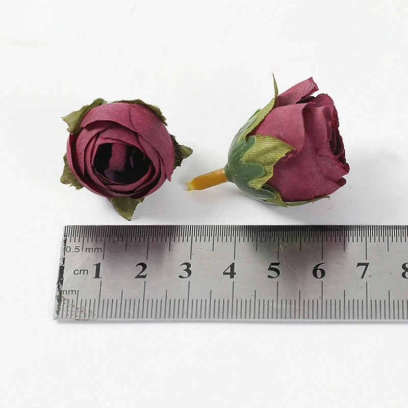 Picture 7: 10/50Pcs Rose Artificial Flowers Head Silk Fake Flowers For Home Decor Christmas Party Wedding Decoration DIY Wreath Accessories