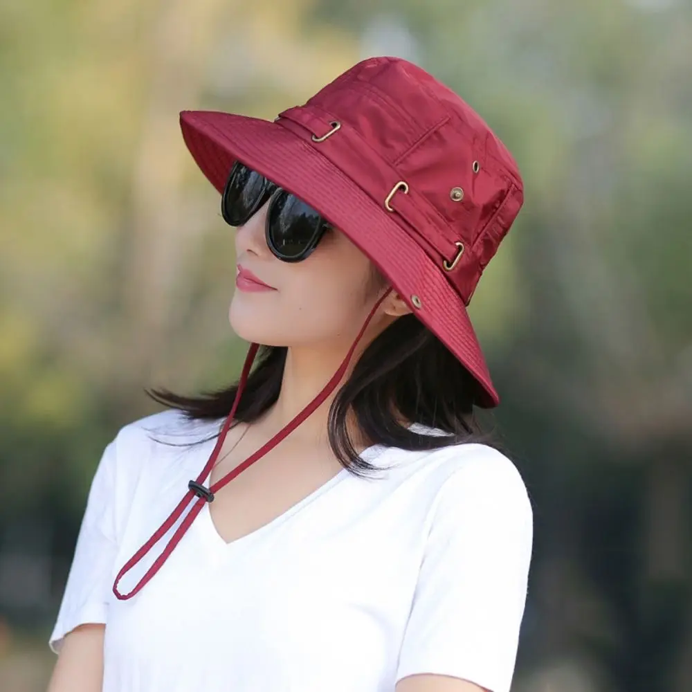 

Wide Brim Large Brim Fisherman Hat Sunscreen Double-sided Summer Panama Hat UV Protection Solid Color Fishing Hat Unisex