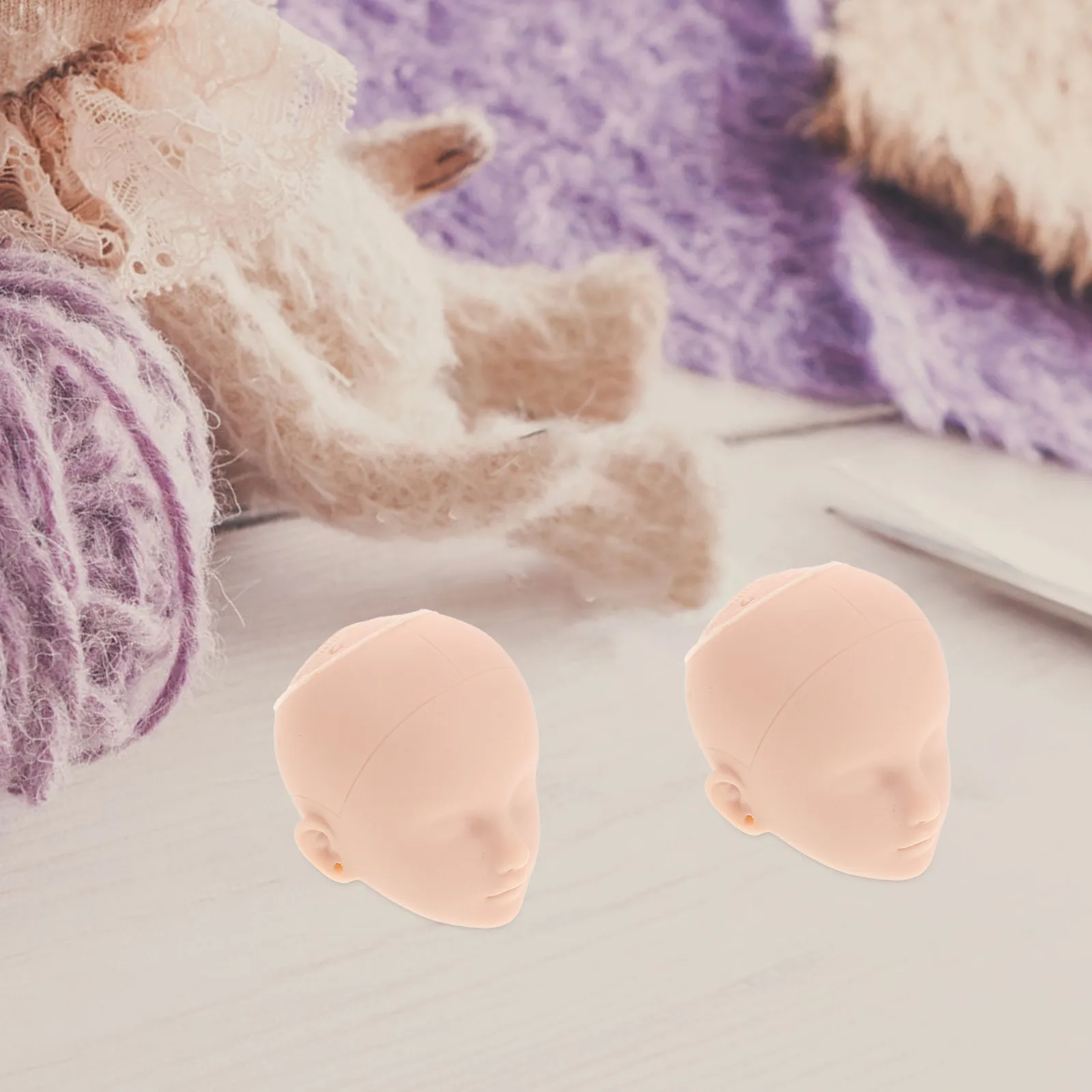 10Pcs Makeup Practice Heads Smooth Surface Easy to Replace for DIY Projects Cosmetology Training No Eye Socket