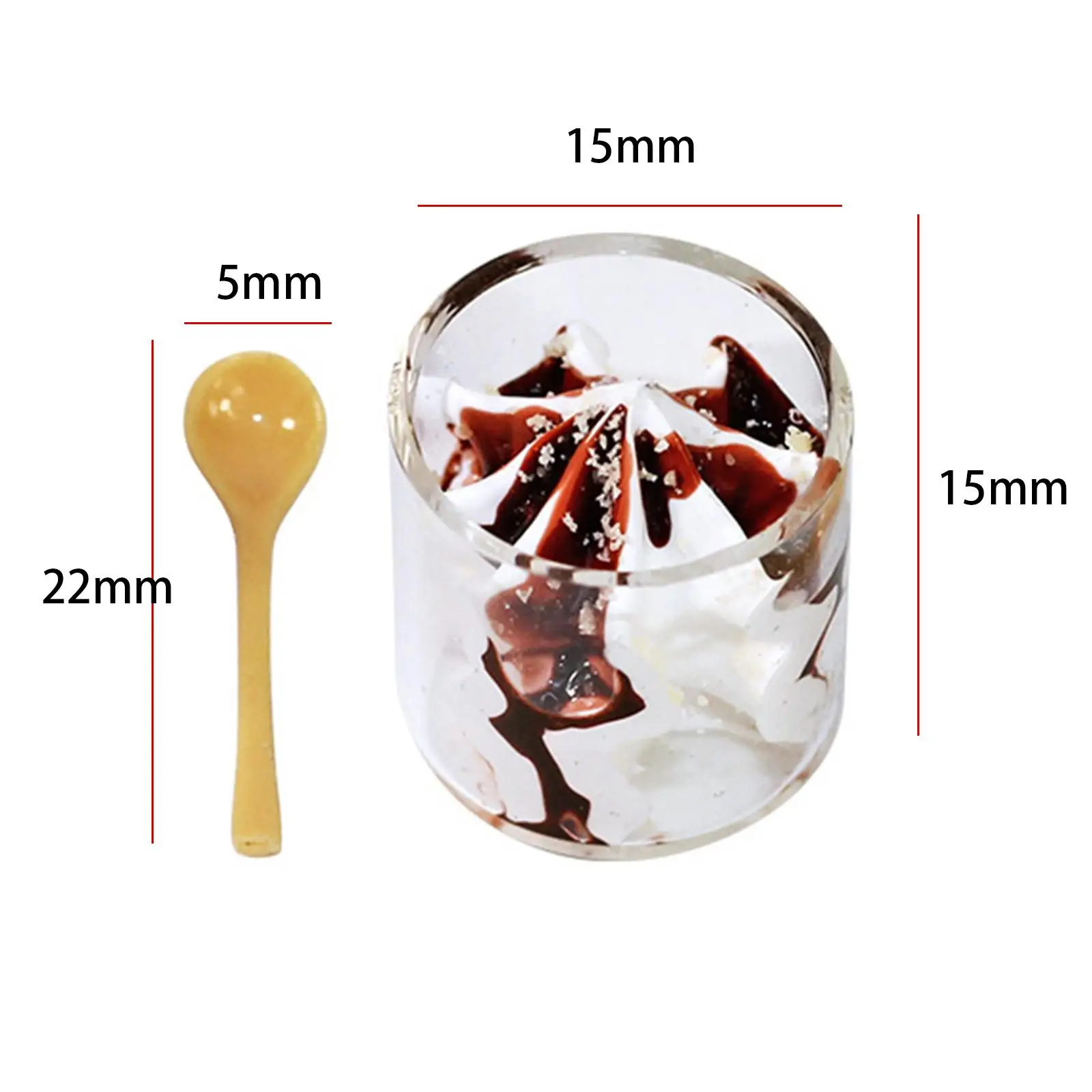 

Miniature Dessert Cups Multipurpose Gifts Kitchen Gadget for 1:6 1:12 Doll DIY Accs
