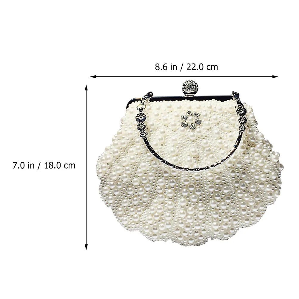 1 قطعة حقيبة كتف رصع باللؤلؤ ريترو واحدة الكتف أنيقة يؤرخ حقيبة يد عادية بنات أنيق حقيبة التخزين يؤرخ حقيبة يد #1