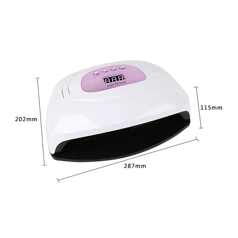 Máquina de fototerapia de alta potencia de 220W, lámpara para hornear manicura de secado rápido, secador de uñas portátil con sincronización de cuatro velocidades, entradas transfronterizas