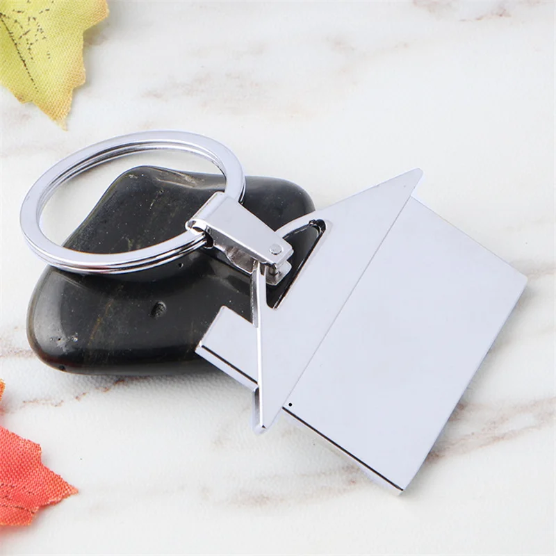 Modern House Home Keychain Metal Hollow Out Keyring For Men Women Bag Car Unisex Christmas Lovely Present Gift Jewelry