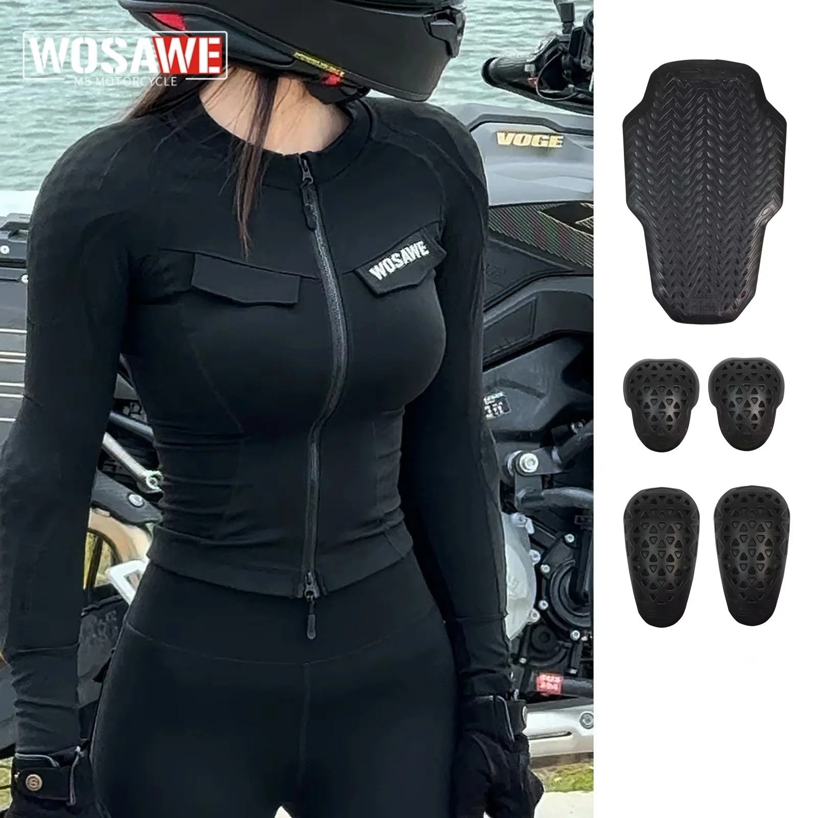 

Мотоциклетная куртка WOSAWE, светоотражающая, дышащая, для женщин, для мотокросса, со съемными мягкими вставками