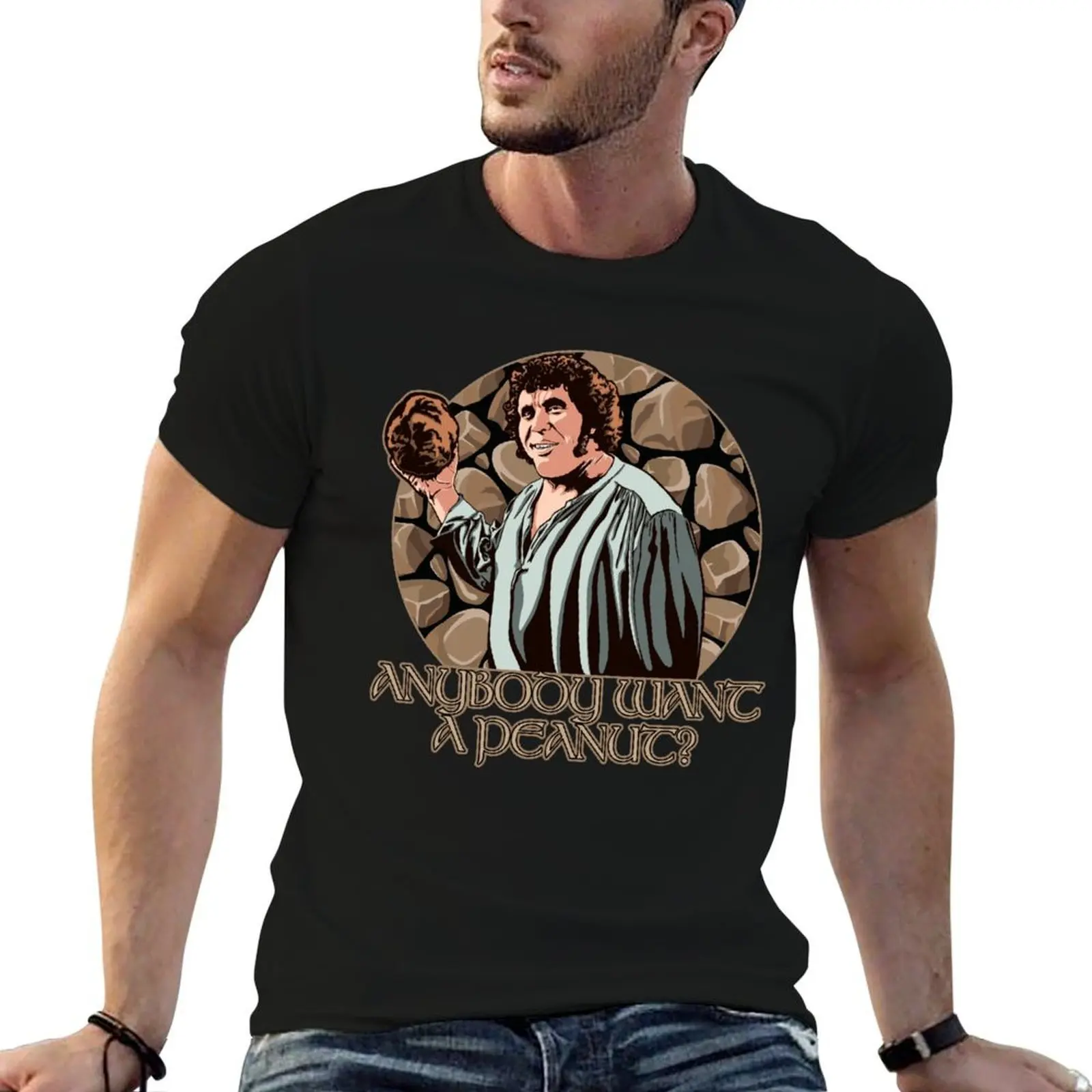 Anybody want a peanut? T-Shirt man graphic t shirt cotton t shirts high quality t shirts for man graphic vintage T-shirt