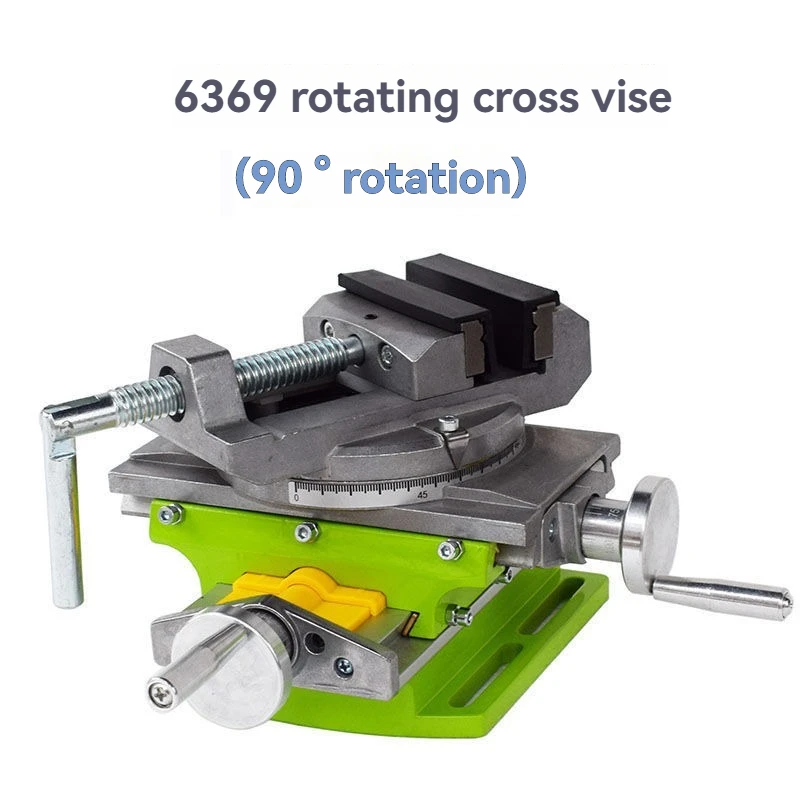 

2 in 1 Milling Drilling Precision Vise Swivel Base Table Aluminium Alloy Compound Worktable