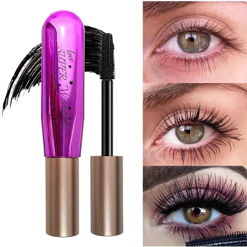 InjFiber-Mascara 4D pour extension de cils, résistant à l'eau, extra volume, anti-taches, curling, allongement, outil de maquillage pour les yeux