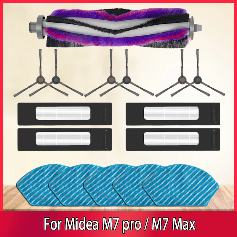 Fit For ( Midea M7 / M7 Pro / M7 Max / Eureka NER700 / Fakir RS 770 / Hisense RVCL144AB ) Brush Filter Mop Accessory Part