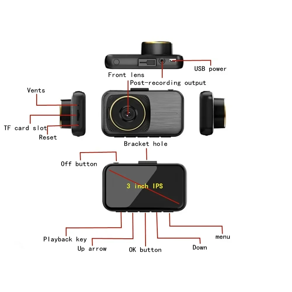 Dash Cam 4K WIFI Camera For Car Dashcam 24h Parking Monitor Front And Rear Dual Dvrs Night Vision Kamera Samochodowa Rejestrator