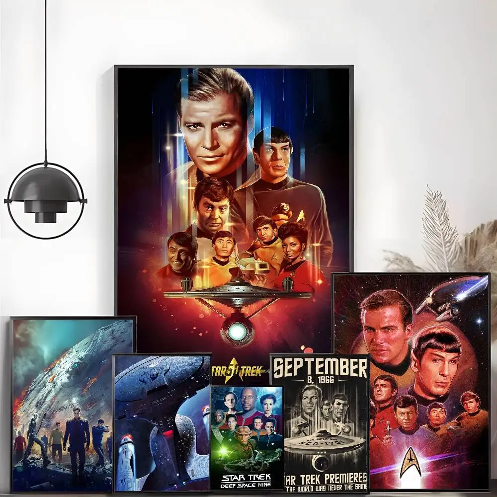 Classic Movie S-Star T-Trek Poster High-definition art sticker Self adhesive waterproof home decoration