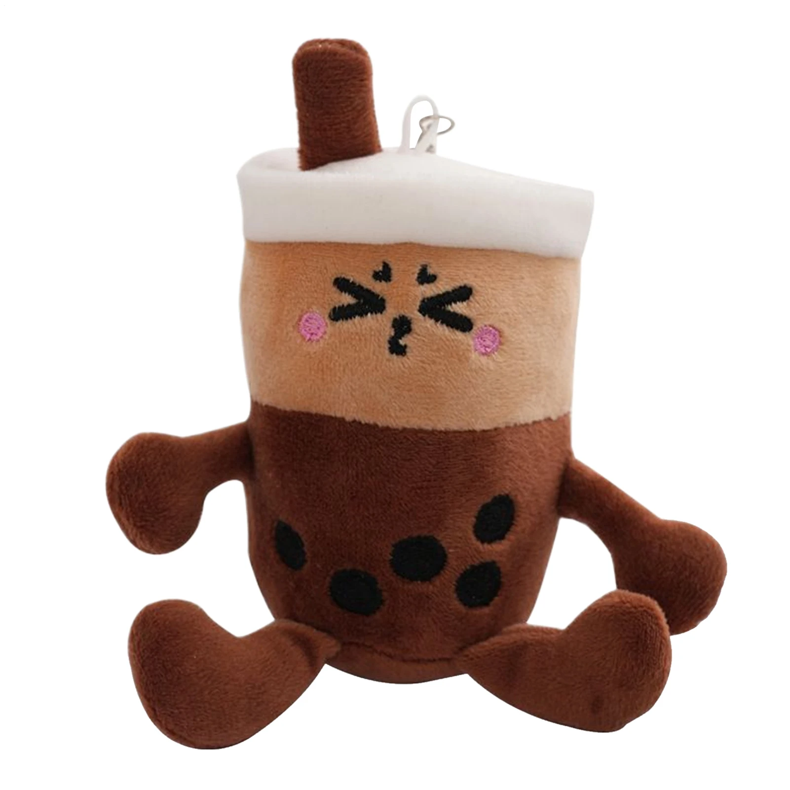 봉제 버블티 키체인 12cm 귀여운 플러시 백팩 참 장식 어린이 소녀 친구들 학교 파티 여행 생일 어린이날 선물