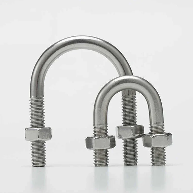 1/2/5 Set 304 Stainless Steel U-shaped Buckle Bolt Set M6 M8 M10 M12 U-shaped Pipe Clamp Nut Combination