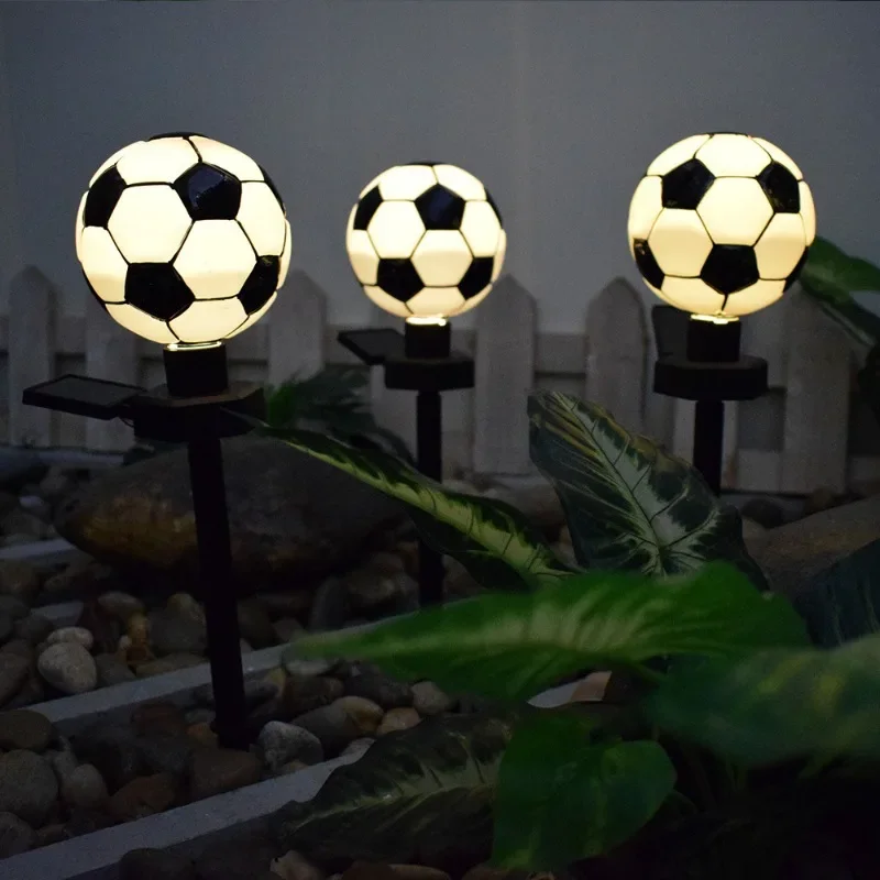 New Hot Selling Courtyard Outdoor Balcony Villa Landscape Garden Creative Football Shape Home Solar Waterproof Decorative Light