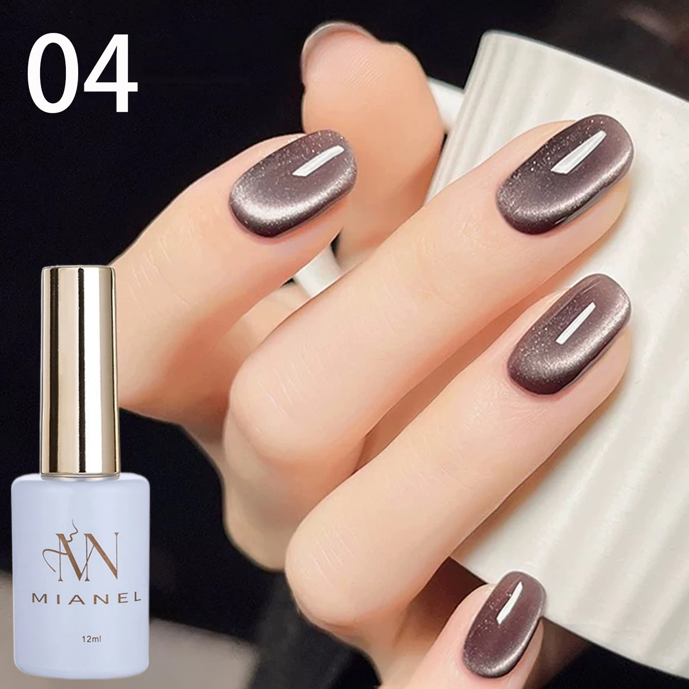 12ML 1-6개 가을 겨울 6색 마이야르 시리즈 캐러멜 라이트 벌브 화이트닝 캣 아이 젤 네일 폴리시 크리스마스 할로윈용