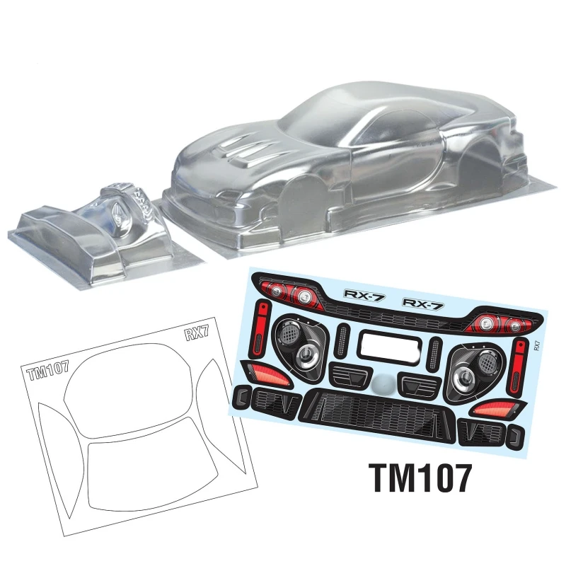 

210mm Mini Body Shell 1/10 Clear Lexan Rc Bodies W/Rear Wing +Light Buckle for Rc Drift Car On Road Model Tamiya Roadster Carten