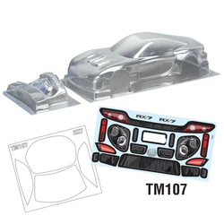 210mm Mini obudowa 1/10 przezroczystych korpusów Lexan Rc z tylna owiewka klamrą do samochód do driftu Rc na Model drogi Tamiya Roadster Carten