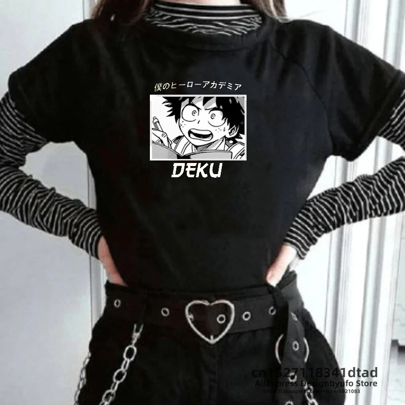 Anime Midoriya Izuku Deku T Shirt My Hero Academia T-shirt Women Men Summer Fashion Boku No Hero Academia Graphic Tees
