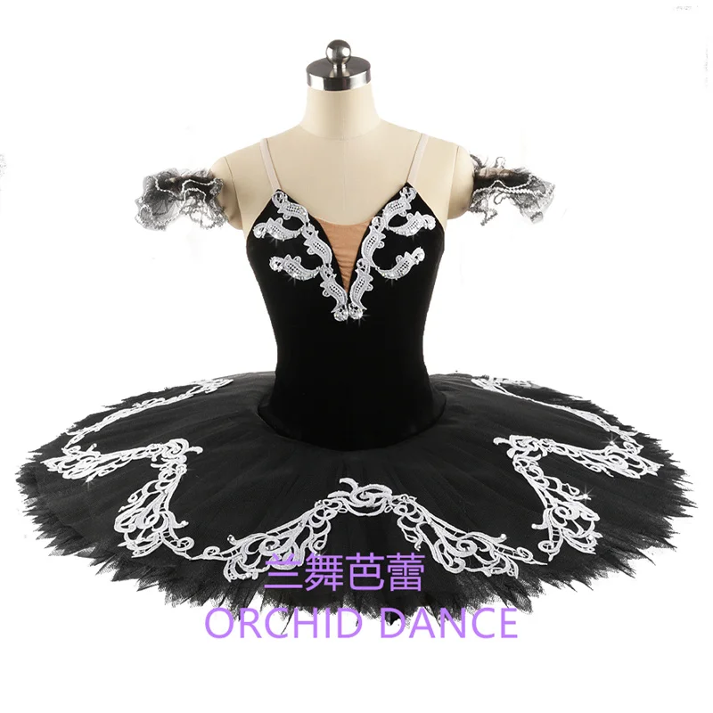 

Handman Professional High Quality Women Adult Performance Wear Girls Swan Lake Black Ballet Tutu Costumes