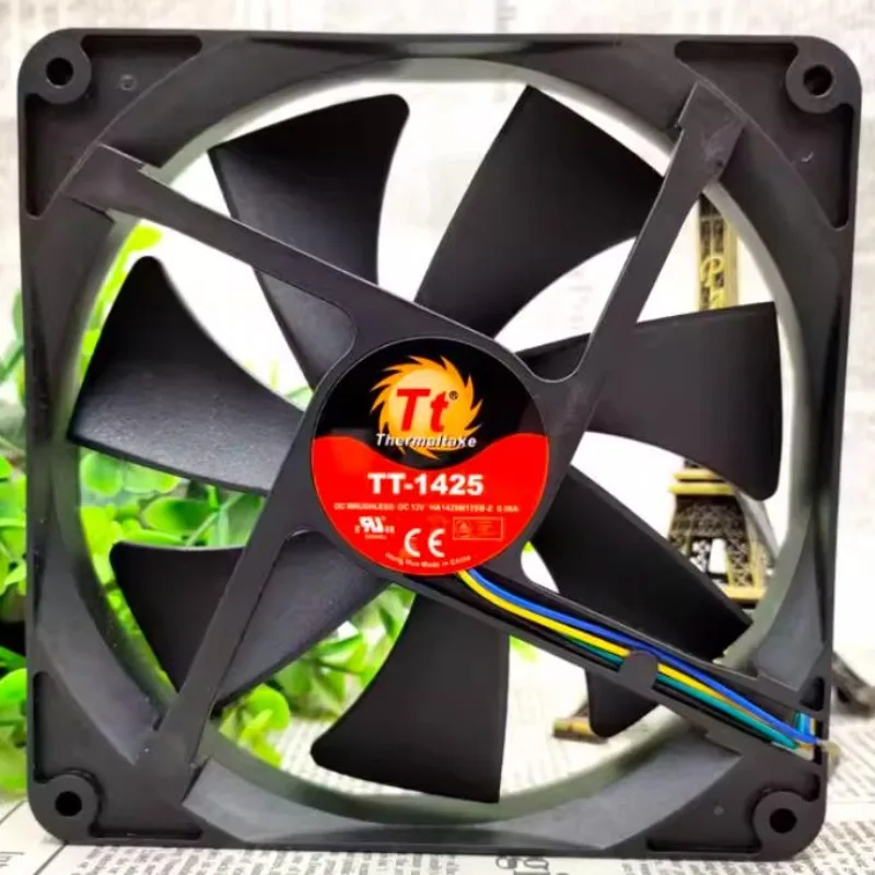 

Новый вентилятор охлаждения для TT-1425 14025 DC12V 0.34A 14CM, мощный вентилятор 14025 140x140x25мм