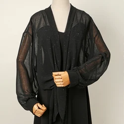 New Plain Chiffon Sun Protection Shawl Solid Color Silver Sprinkled Cut Flowers Wraps Women Summer Outdoor Uv Protection Cape