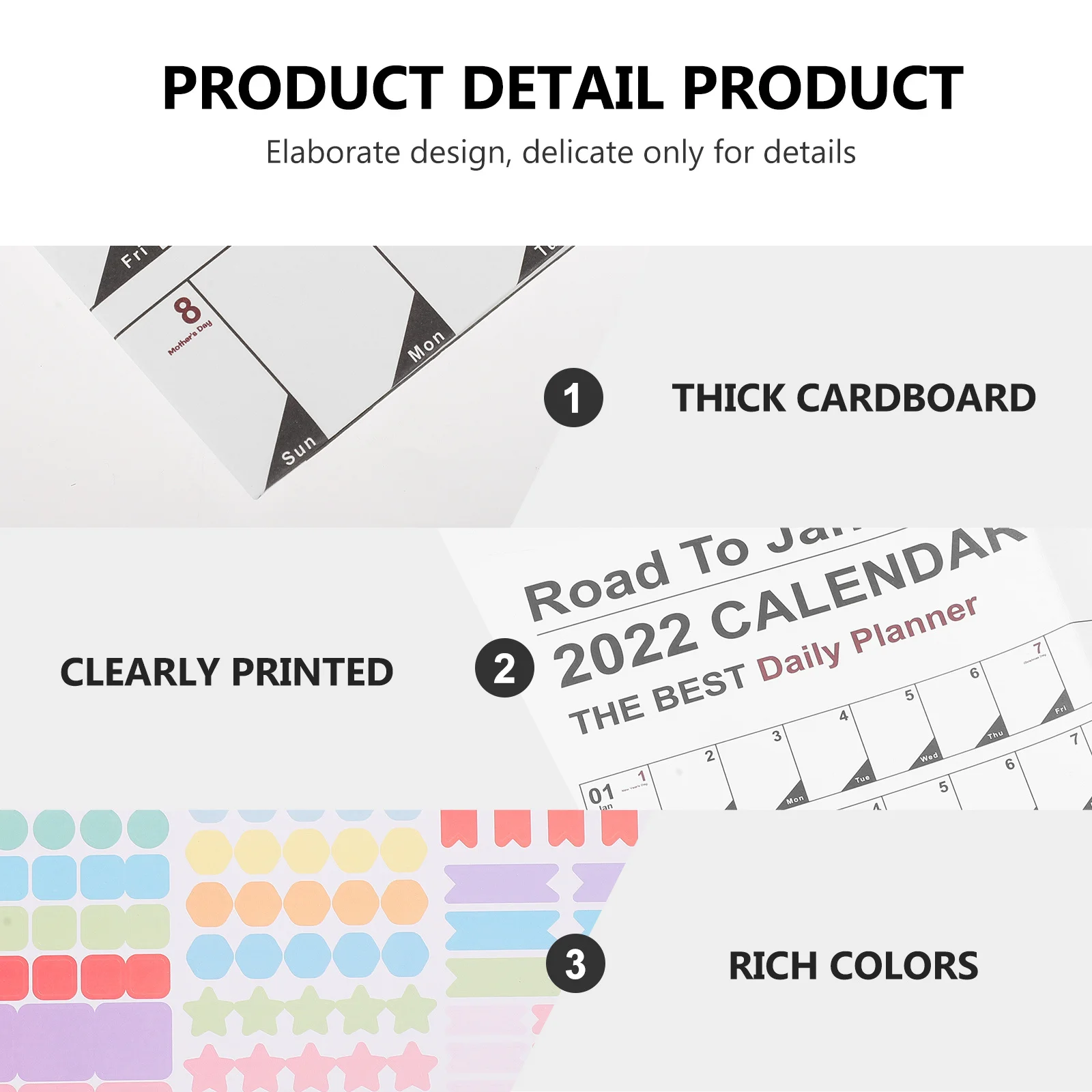 

1 set 1 Set 2022 Wall Paper Hanging Home Office Decor Note Taking Chic Style 2022 Calendar For Bedroom Study Practical