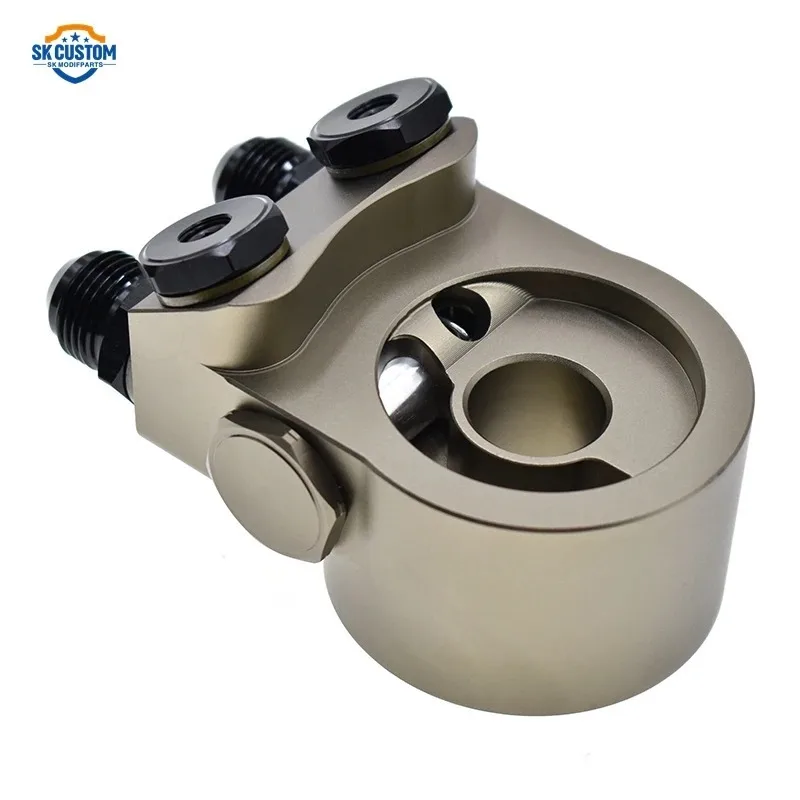 

2026 Engine Radiator Adapter Oil Cooler Filter Sandwich Plate Thermostat Adaptor BRZ GT86 Aluminum Engine Oil Cooler Adapter