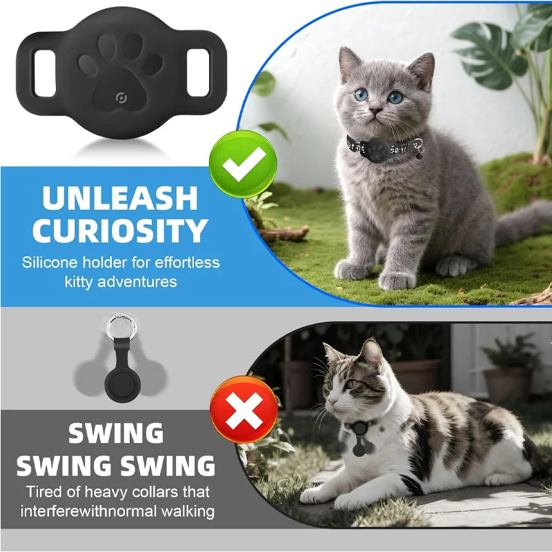 Cat Tracker Bluetooth Tracker Compatible with Google Find My (Android Only)  Anti-Loss Device with Cat Collar for Pets & Luggage view 4