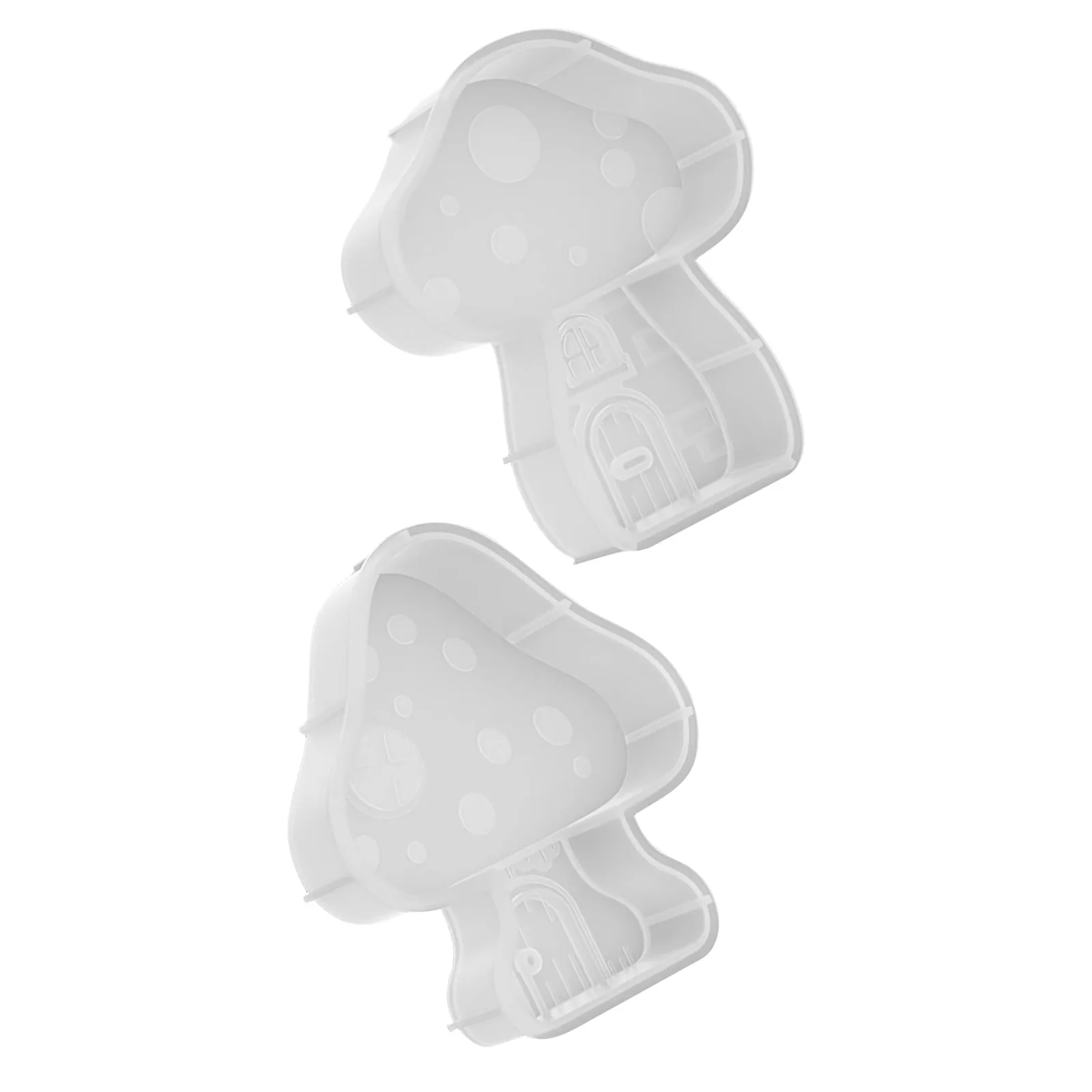 

2 PCS Mushroom Mold Craft 3d Decorative Silicone Casting Moulds Houses