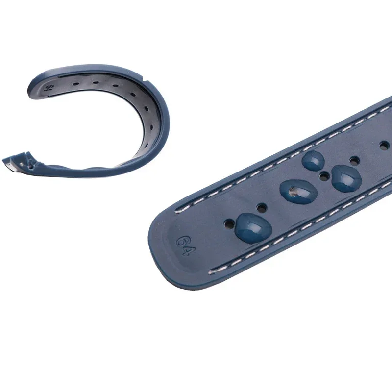 오메가 시마스터 300 AT150 아쿠아 테라 울트라 라이트 8900 스틸 버클 시계줄에 맞는 20mm 고무 실리콘 시계줄