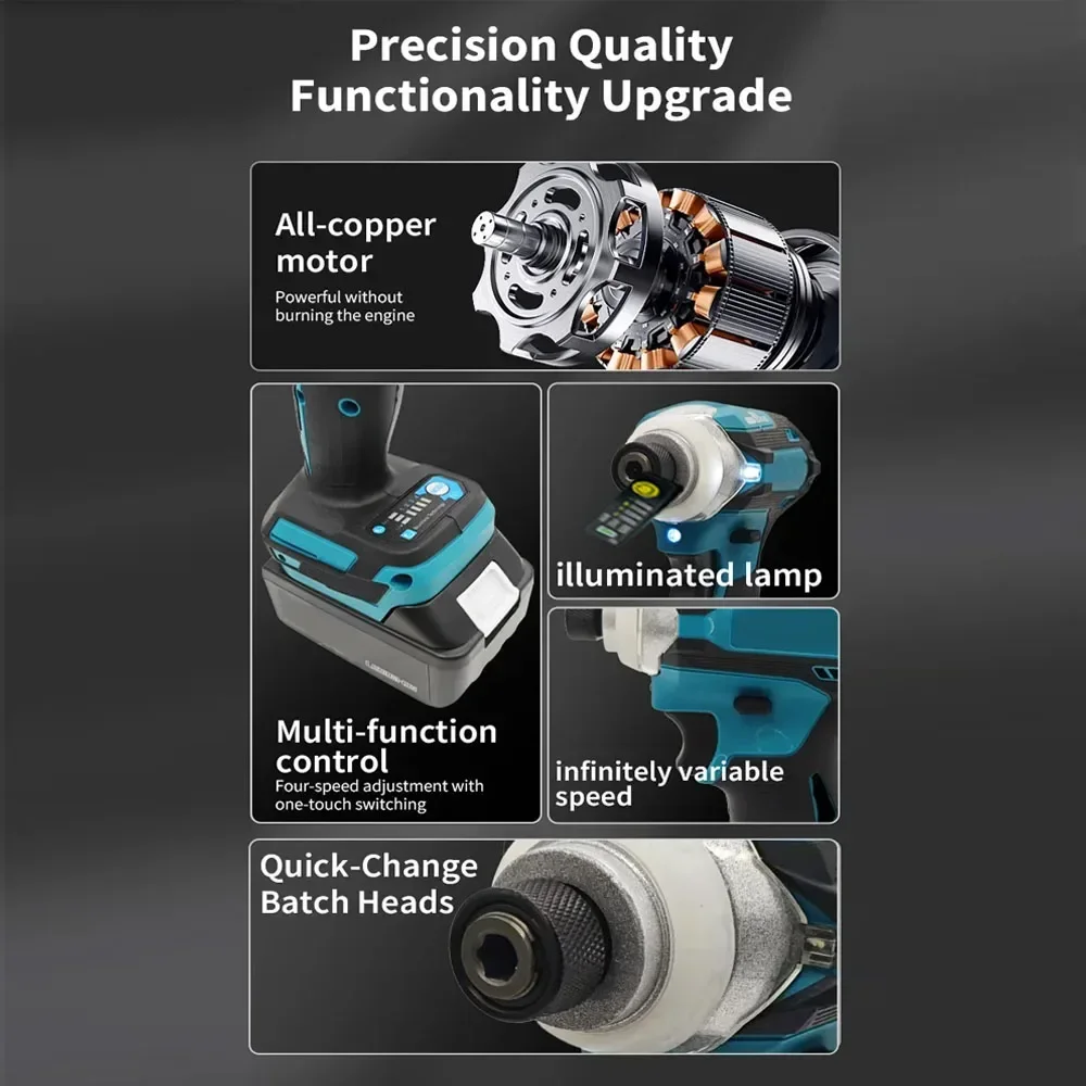 

18V battery compatible! for Makita DTD171 brushless rechargeable impact drill electric screwdriver power tool