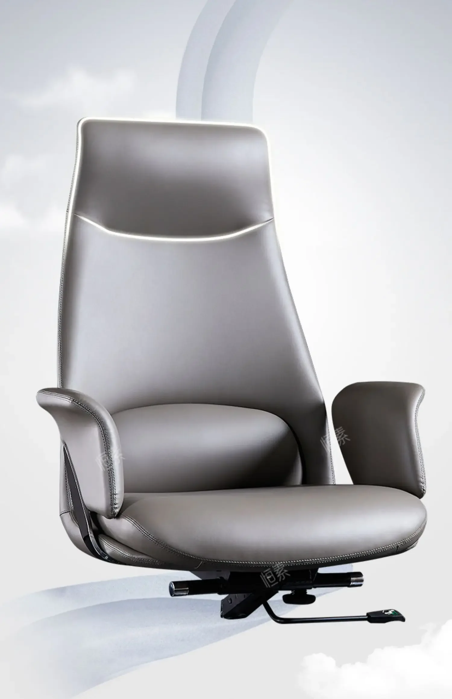 Büro-Computerstuhl, Business, leicht, luxuriös, Executive, bequem, lang sitzend, Konferenz-Rückenlehne, Leder