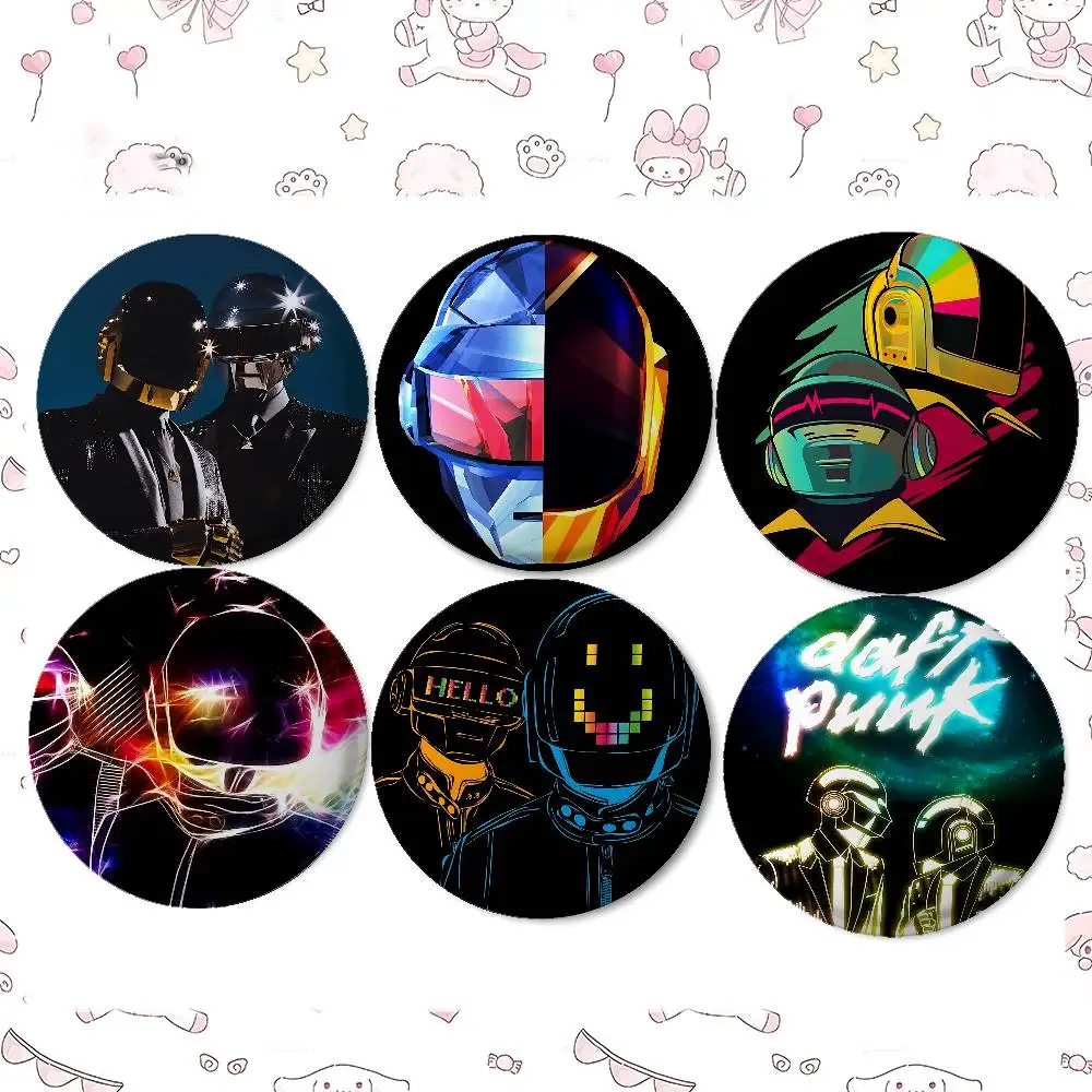Band D-Daft P-Punk Badges Peripheral Lapel Pins Tinplate Round Brooch For Shoulder Bag Accessories Souvenir Gifts