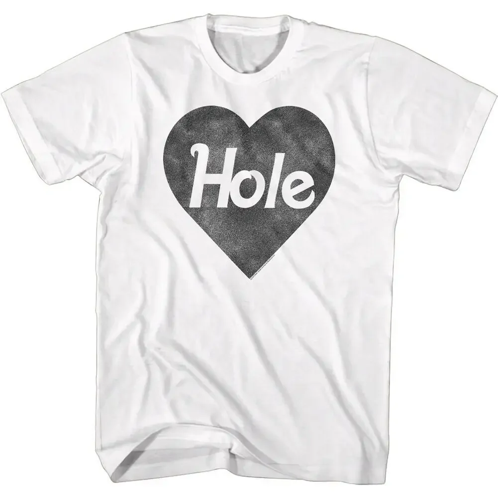 Hole Rock Music shirt Black Heart Design T Unplugged Logo American Band Concerts Men's White