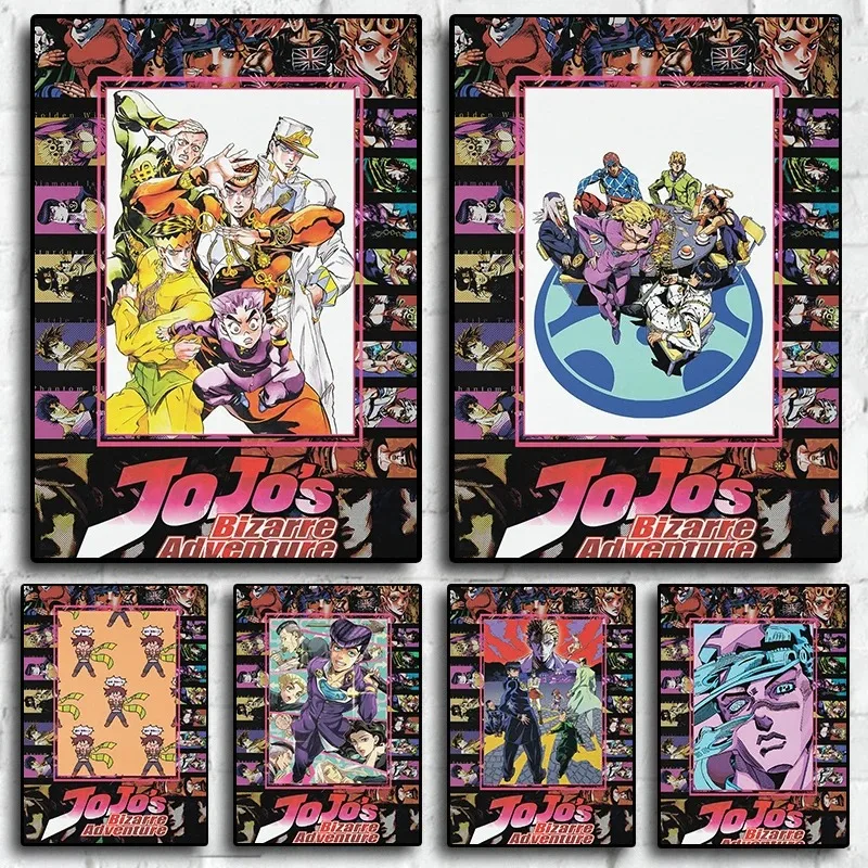 Anime Figure Jojo Bizarre Adventure Poster Fabric Narancia Manga Aesthetic Decoration Canvas Posters Wall Art Kawaii Room Decor
