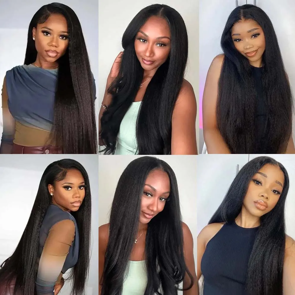 جيتا ياكي الرباط شعر مستعار 13x4 الدانتيل الباروكة الأمامية ياكي مستقيم 13x6 الدانتيل الجبهة الباروكات 100% الشعر البشري 4x4 5x5 الدانتيل إغلاق الباروكات