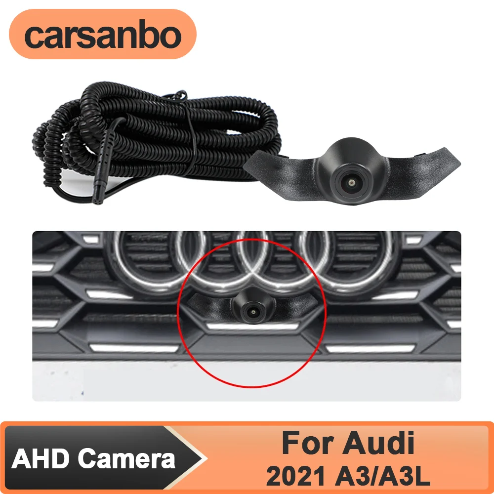 

Carsanbo Wide Angle 150° AHD 1080P Front View OEM Camera for Audi 2021 A3/A3L Night Vision Waterproof Parking Monitoring System