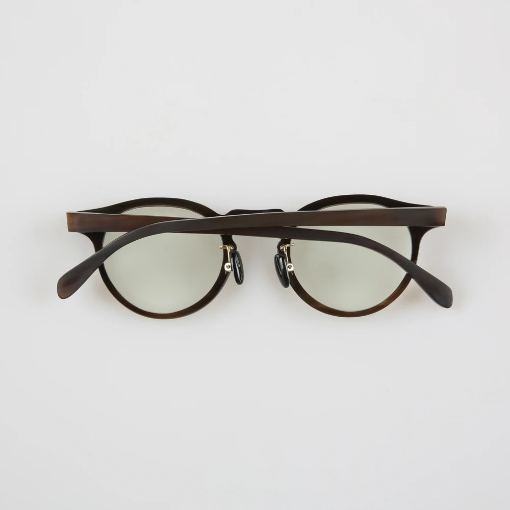 Eyeglass Frames Unique Round Vintage Rough Handmade Natural Horn Prescription Man Glasses Frames Graduated Lenses Eyeglasses