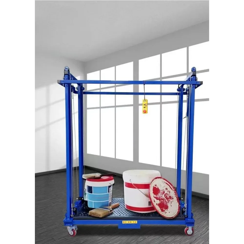 Electric scaffolding foldable household portable mobile lifting platform