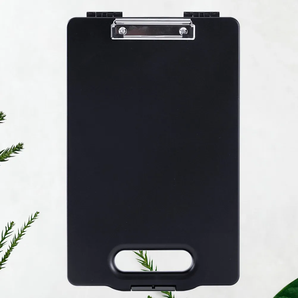 

1Pcs Heavy Duty PP Clipboard Storage Box for A4 Papers Large Capacity Single Pen Slot Office School Use Portable Writing