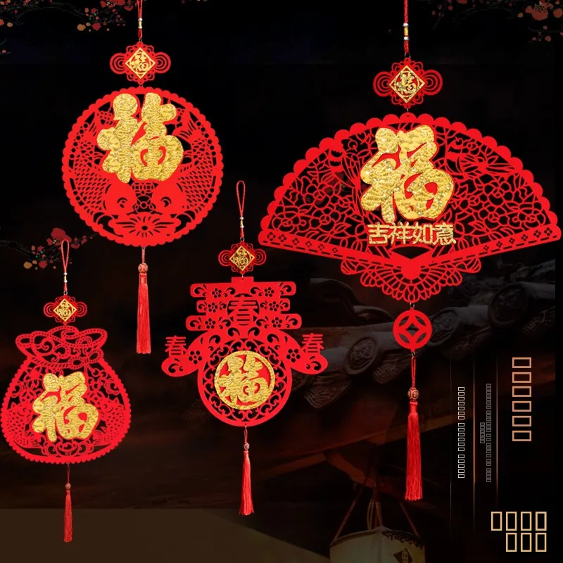 decoracoes-de-ano-novo-2026-ornamento-suspenso-em-veludo-vermelho-com-carater-luy-para-sala-de-estar-material-festivo-para-interiores