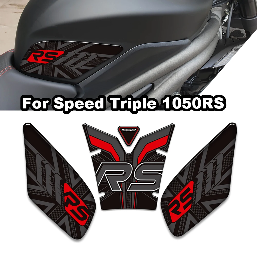 

Motorcycle Tank Pad Side Grips Gas Fuel Oil Kit Knee Fairing Fender Stickers Decals For Triumph Speed Triple 1050RS 1050 RS
