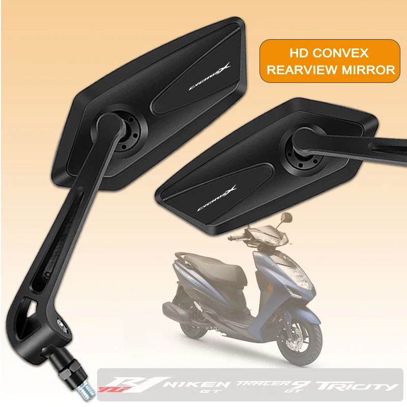 For YAMAHA CYGNUSX 125 CYGNUS X  SMAX 155 BWS R125  Square Motorcycle Mirror Adjustable Rearview Mirror Easy Installation