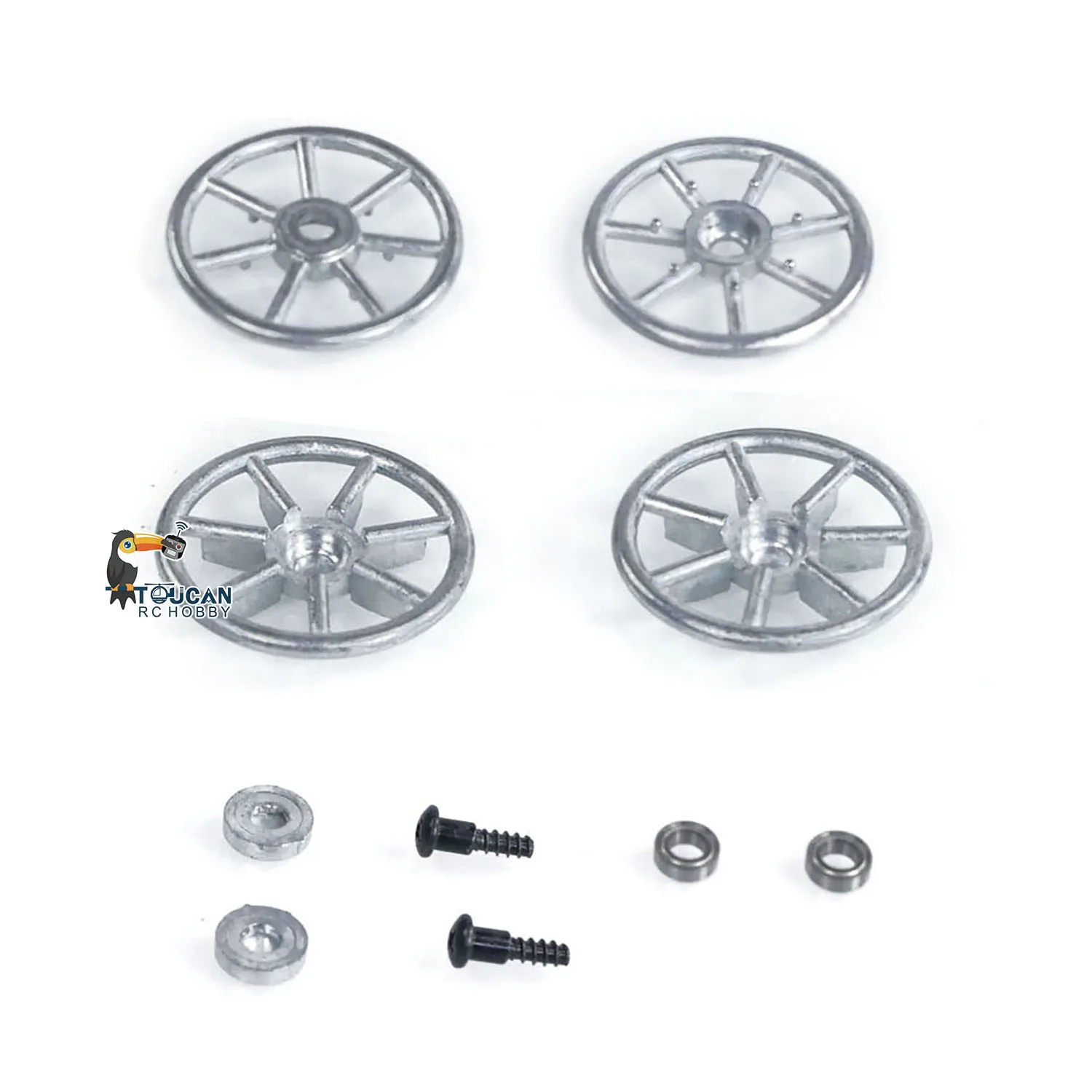 1 Pair Metal Sprokets Driving Wheel 1 Pair Idler Wheel for Henlong 1/16 RC Tank 3858 3859 3869 3879 3899A Toy Model Parts