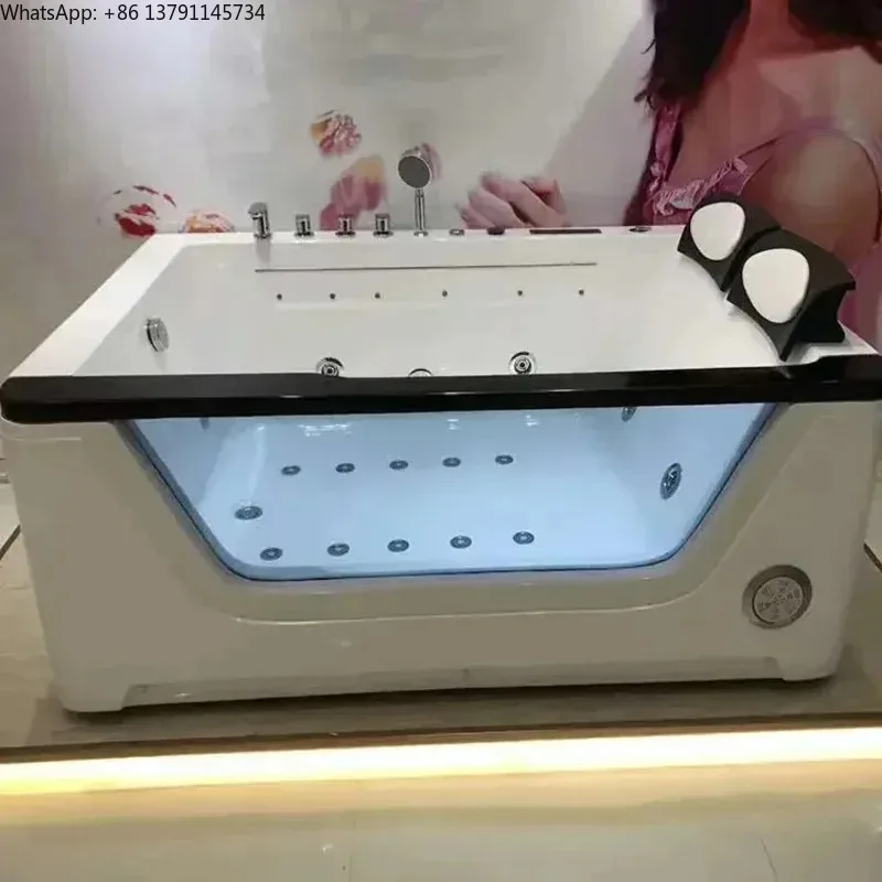 Freestanding Acrylic Massage Bathtub, Luxury Hotel Bath, 2 People