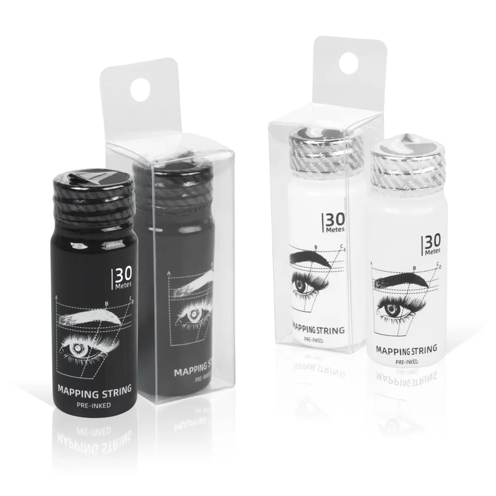30M Microblading Eyebrow Pre-Inked Mapping String Tattoo Brow Makeup Dyeing Thread Semi Permanent PMU Positioning Measuring Tool
